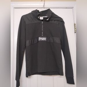 PINK Victorias secret black quarter zip hoodie